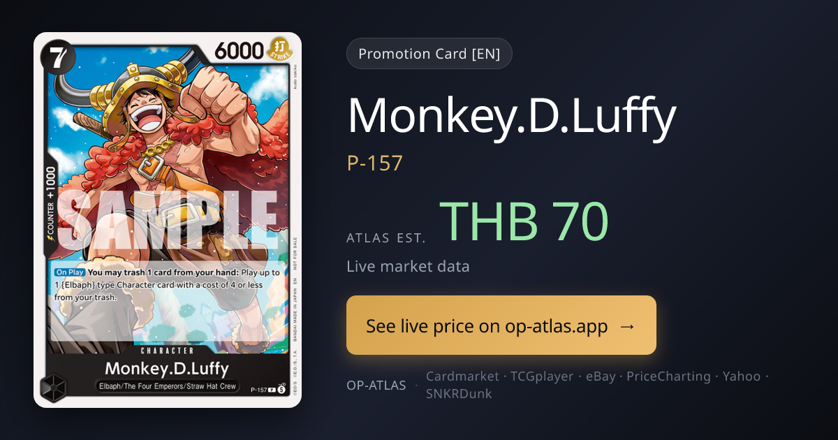 Monkey D. Luffy P-157 Price · OP-Atlas