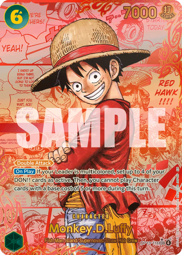 Monkey.D.Luffy (118) (Red Super Alternate Art) ★